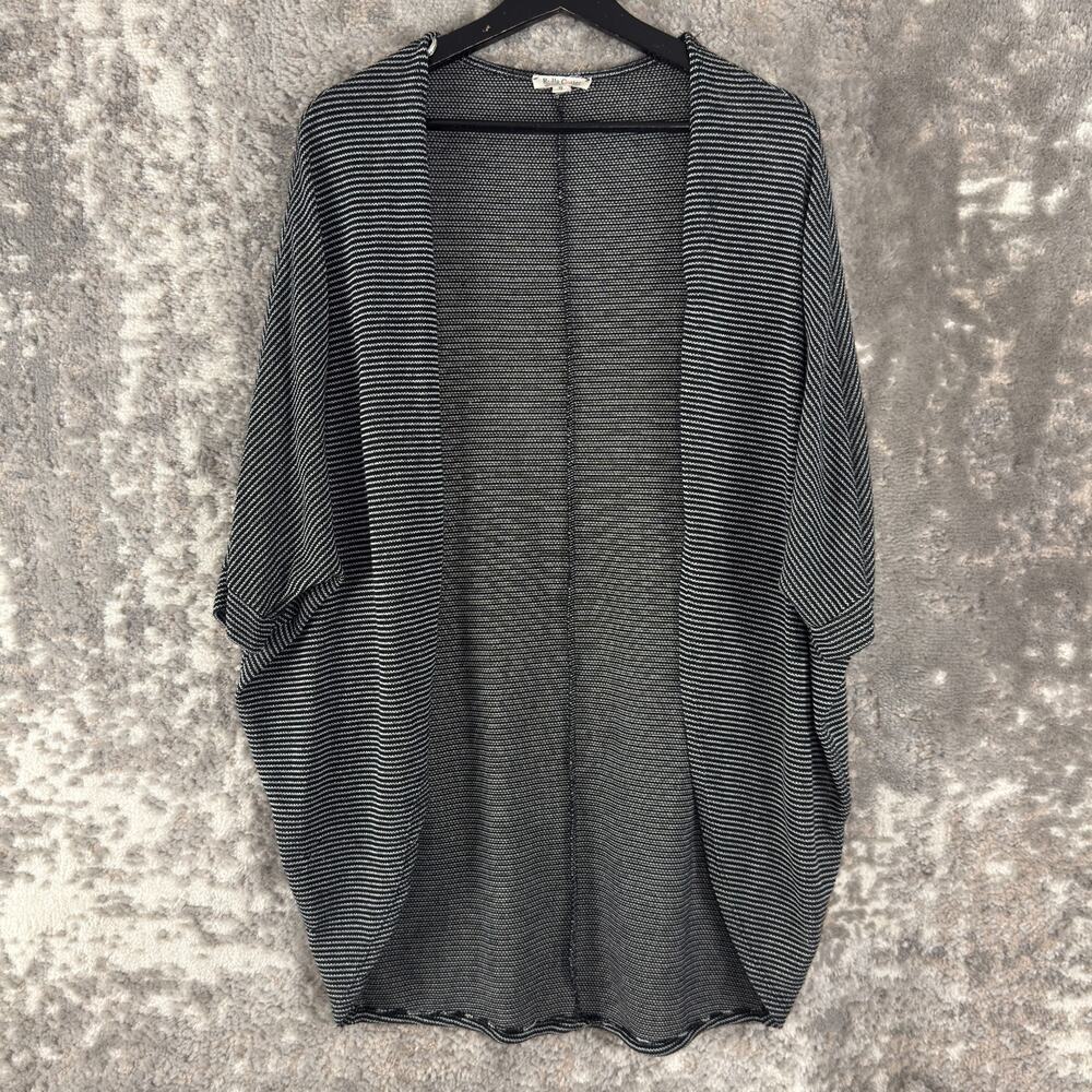 Rolla Coster Size S Oversized Open Front Cardigan Sweater Gray